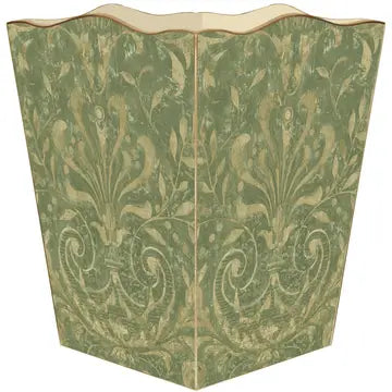 Sage Damask Wastepaper Basket