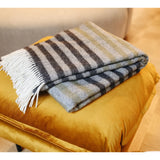 Strand Throw Charcoal, Light Grey, Khaki