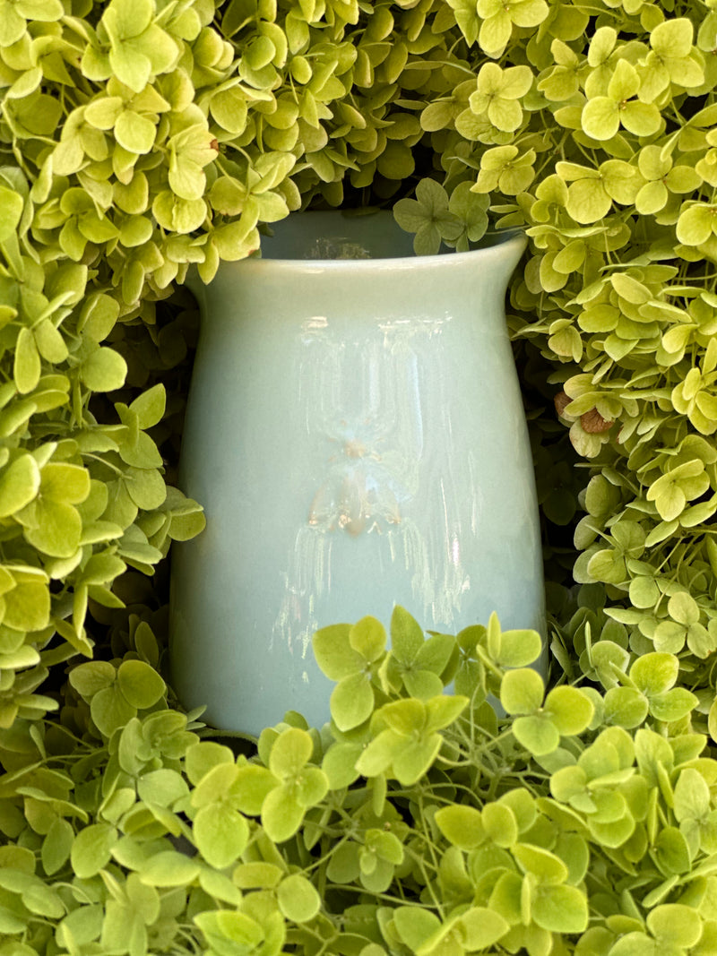Bee Ceramic Creamer Set-1  in pale bleu