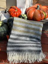 Strand Throw Charcoal, Light Grey, Khaki