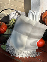 Buffalo Throw in Putty with Ivory Checks