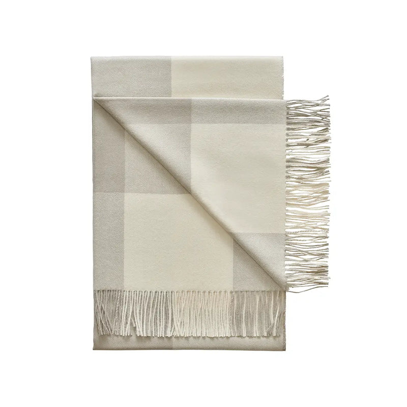 Buffalo Throw in Putty with Ivory Checks
