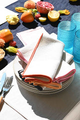 Atelier Saucier Rainbow Burlap Napkins-Set of 4