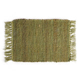 Rae Woven Fringe Placemat in Green