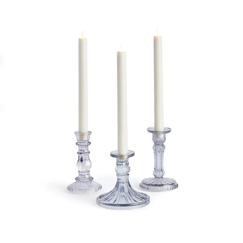 Estella Taper Candle Holders Small, Gray- Set of 3