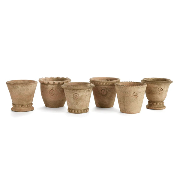 Wakefield Handmade Mini Pots in Brown-Set of 6