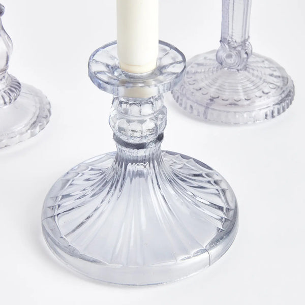 Estella Taper Candle Holders Small, Gray- Set of 3